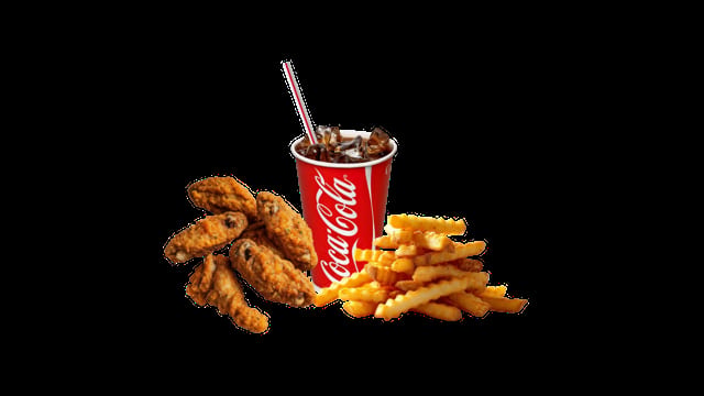 $10 DEAL - 5 Wings, fries & drink.