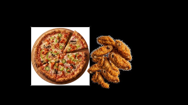 $30 X Large Pizza (1 Topping), 10 Wings.