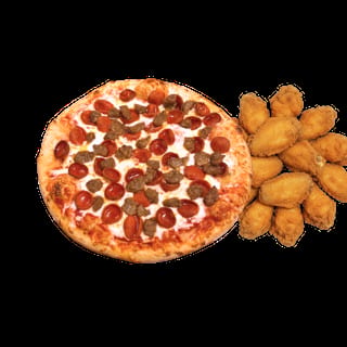 1 XL Pizza (1 top) + 12 wings