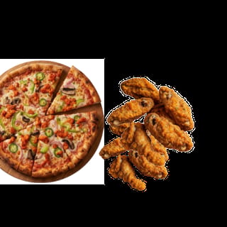 $25 DEAL - Large 1 Toppings Pizza & 8 Wings