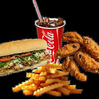 Cheesesteak, Wings, Fries & Drink Combo