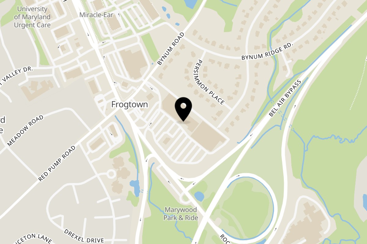 Map showing the location of Smash Grub Smash Grub - Bel Air on 1439 Rock Spring Rd in Bel Air